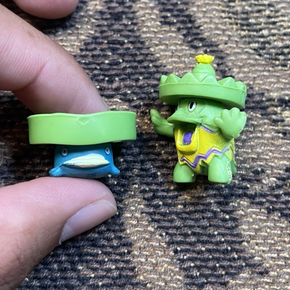 Vtg 2006 RL/W Pokemon Lotad Ludicolo 1" Mini Figures Lot Of 2